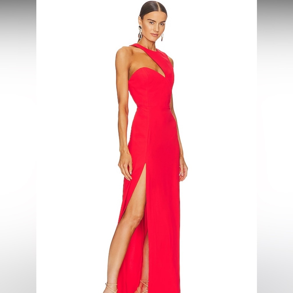 x REVOLVE Gilda Gown in Crimson by Amanda Uprichard